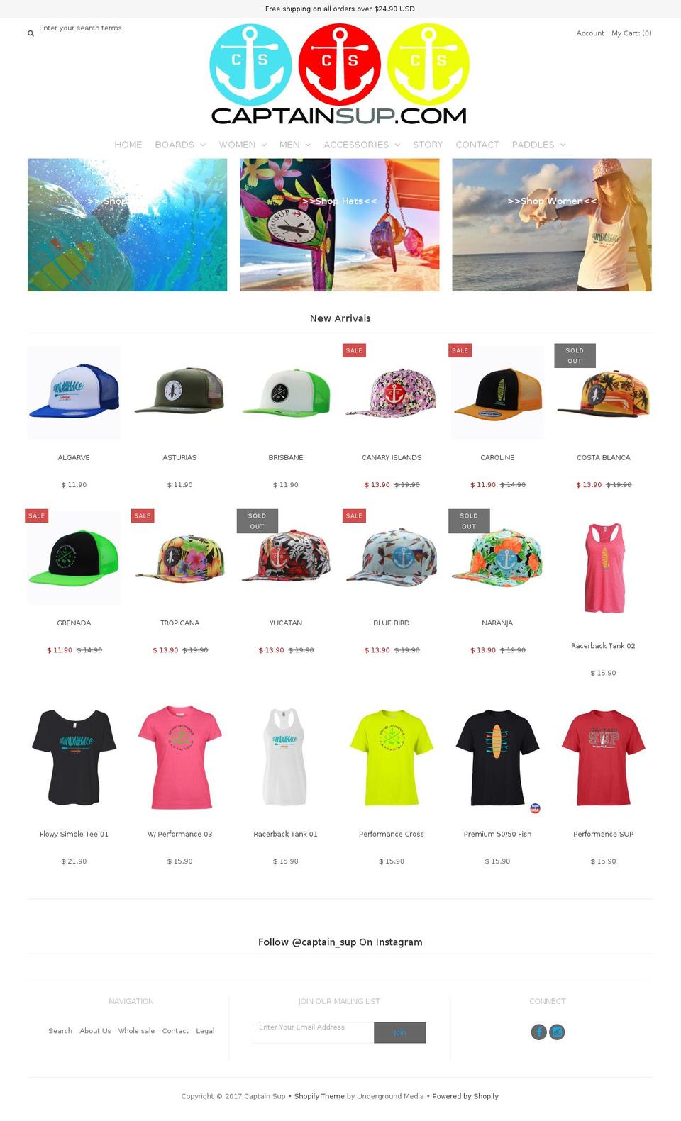 captainsup.com shopify website screenshot