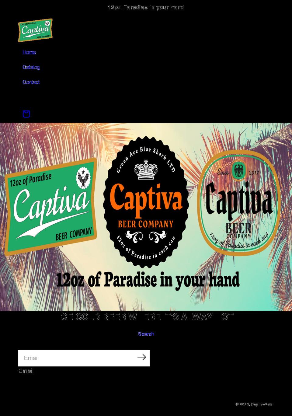captivabeer.com shopify website screenshot