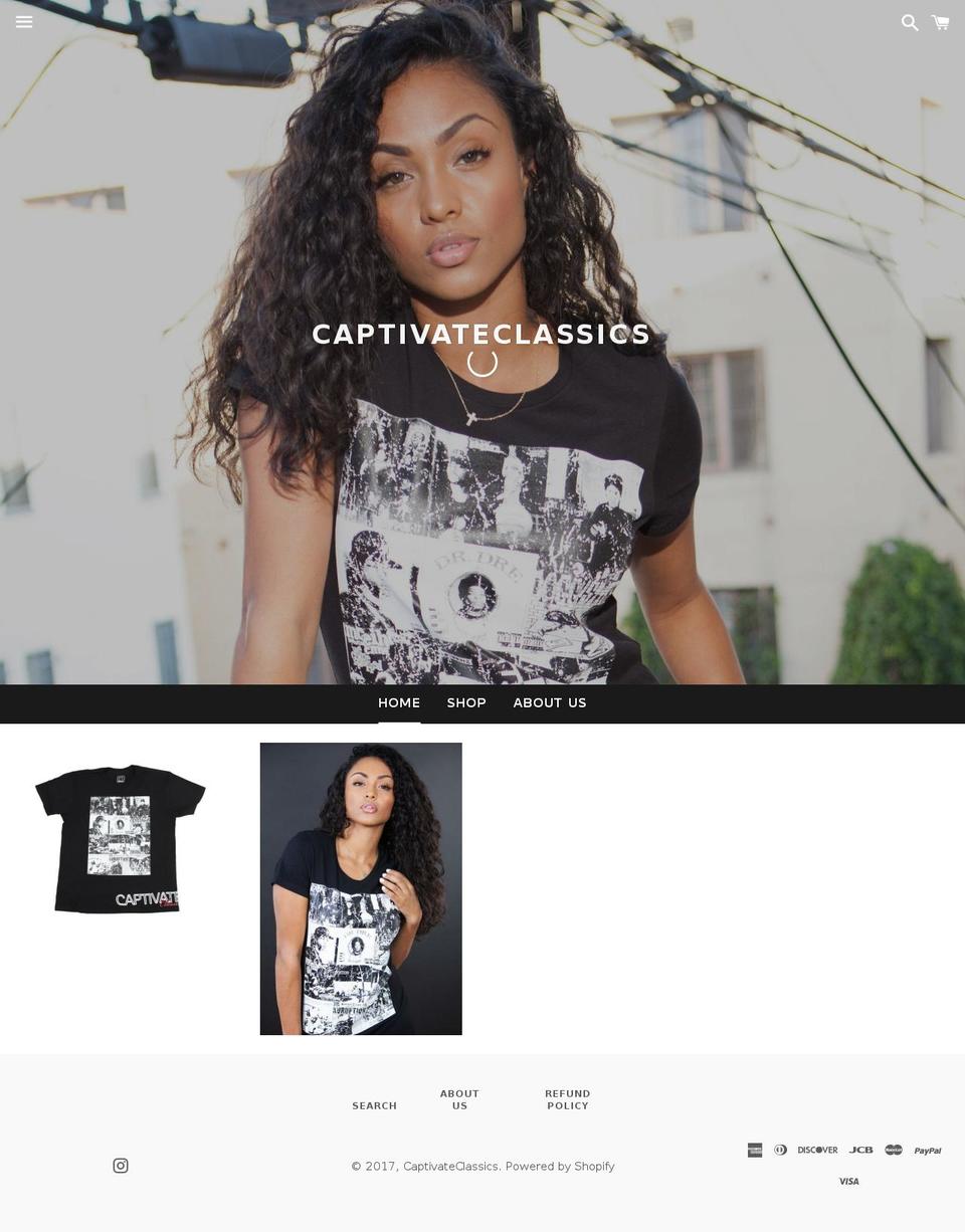 captivateclassics.com shopify website screenshot