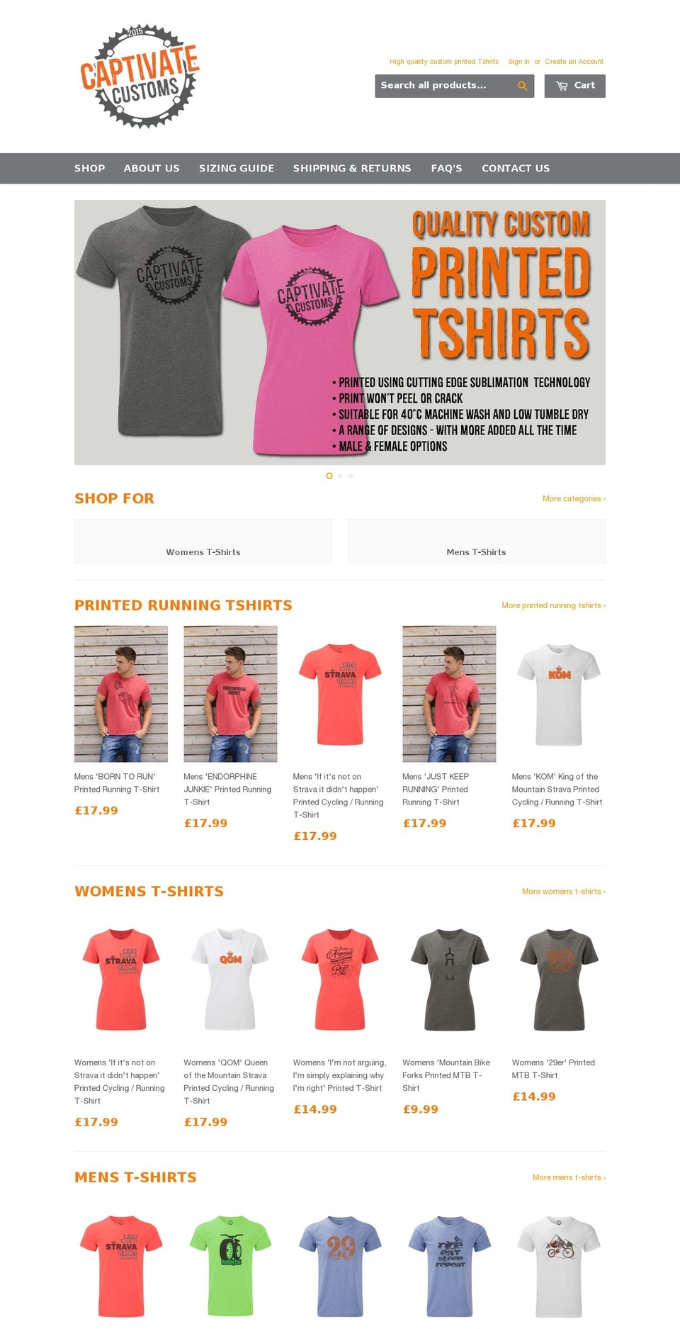 captivatecustoms.com shopify website screenshot