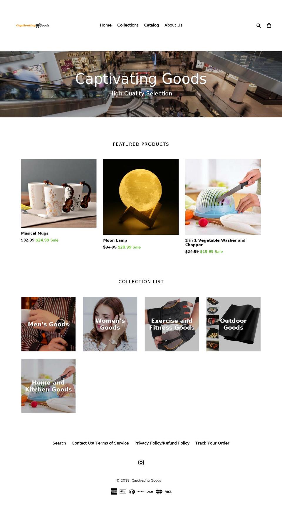captivatinggoods.com shopify website screenshot