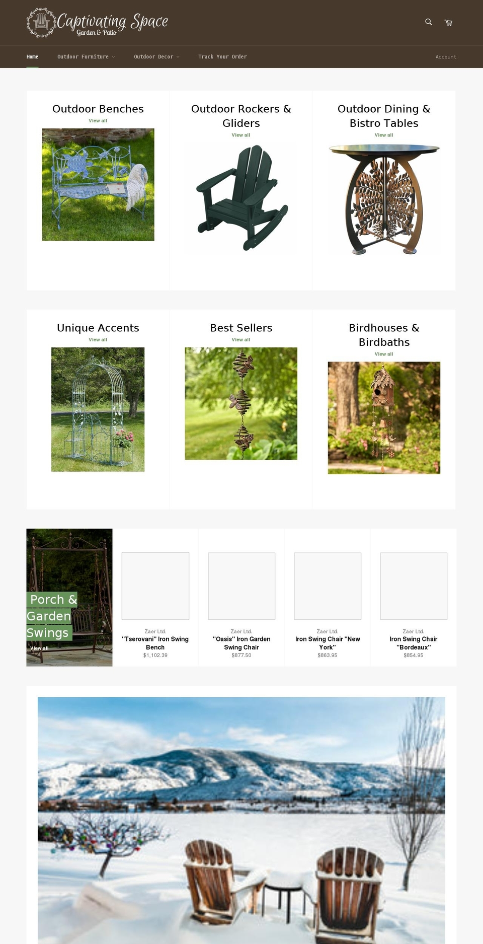 captivatingspace.com shopify website screenshot