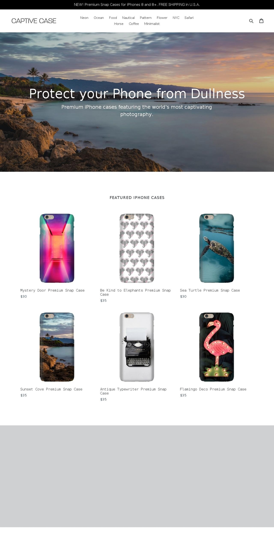captivecase.com — Shopify storefront screenshot