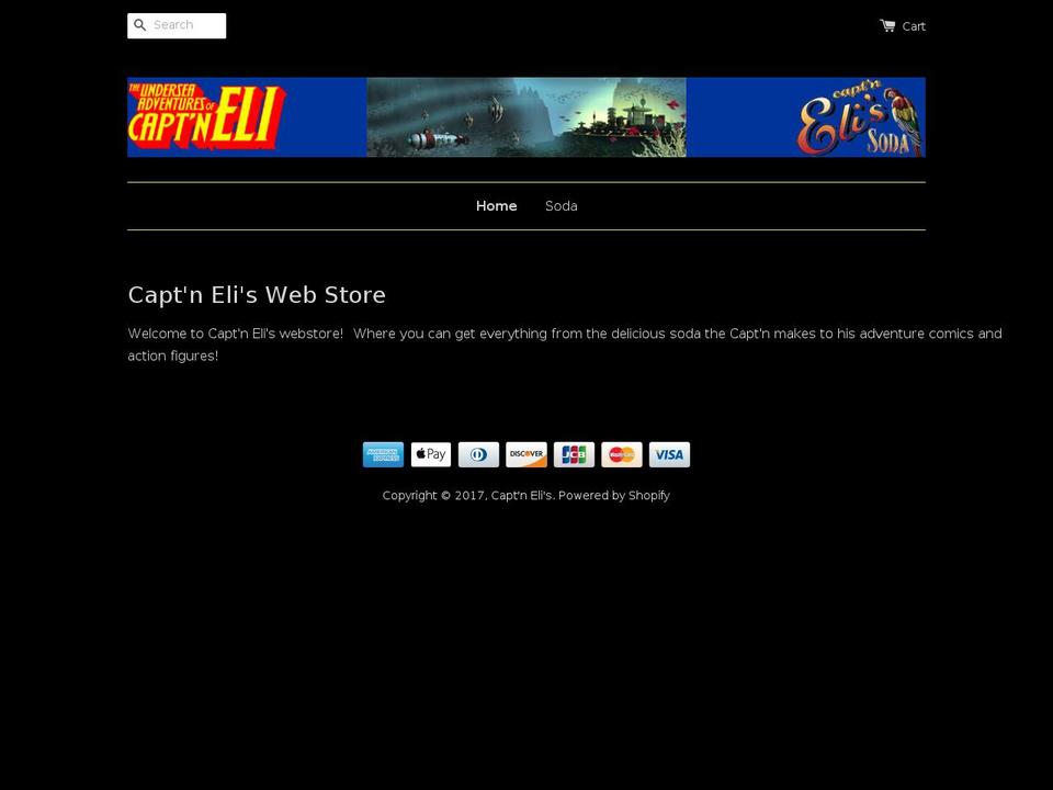 captnelishop.com shopify website screenshot