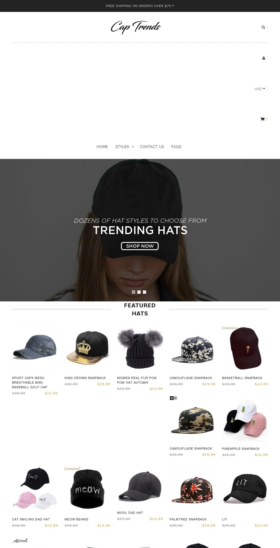 captrends.com — Shopify storefront screenshot