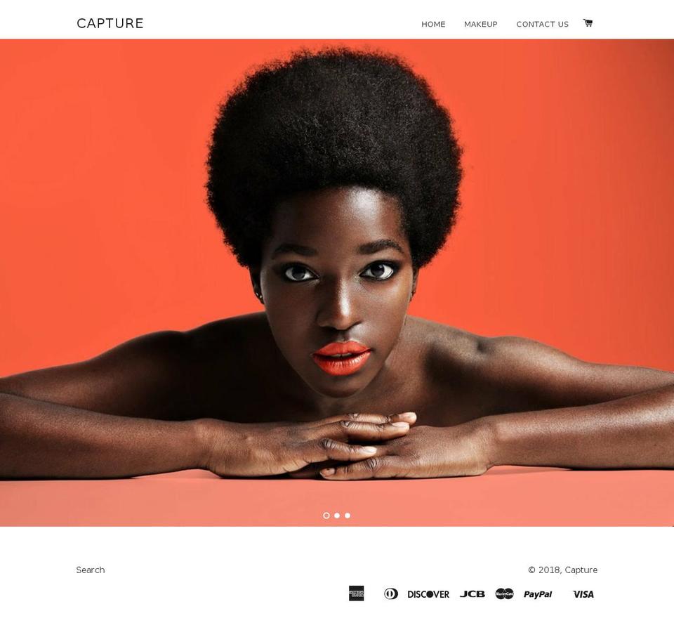 capturecosmetics.us shopify website screenshot