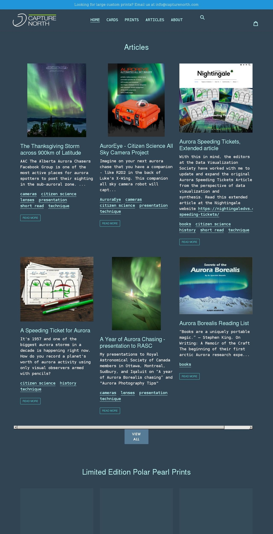 capturenorth.com shopify website screenshot
