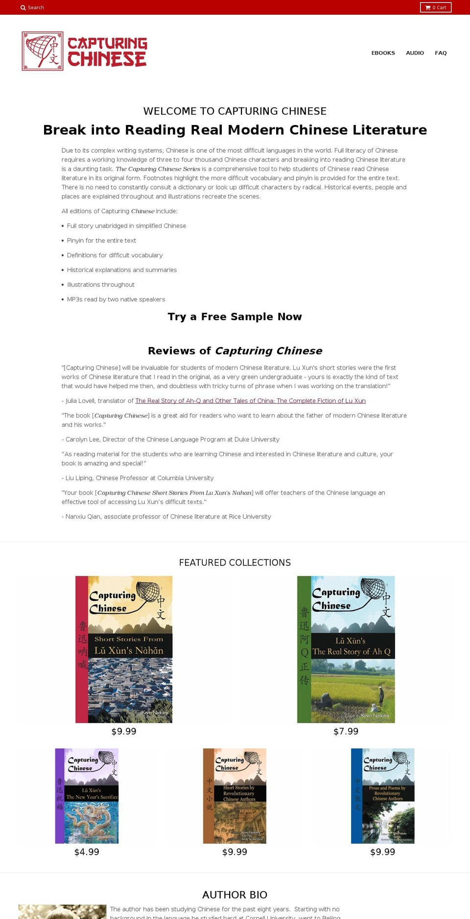 capturingchinese.com shopify website screenshot