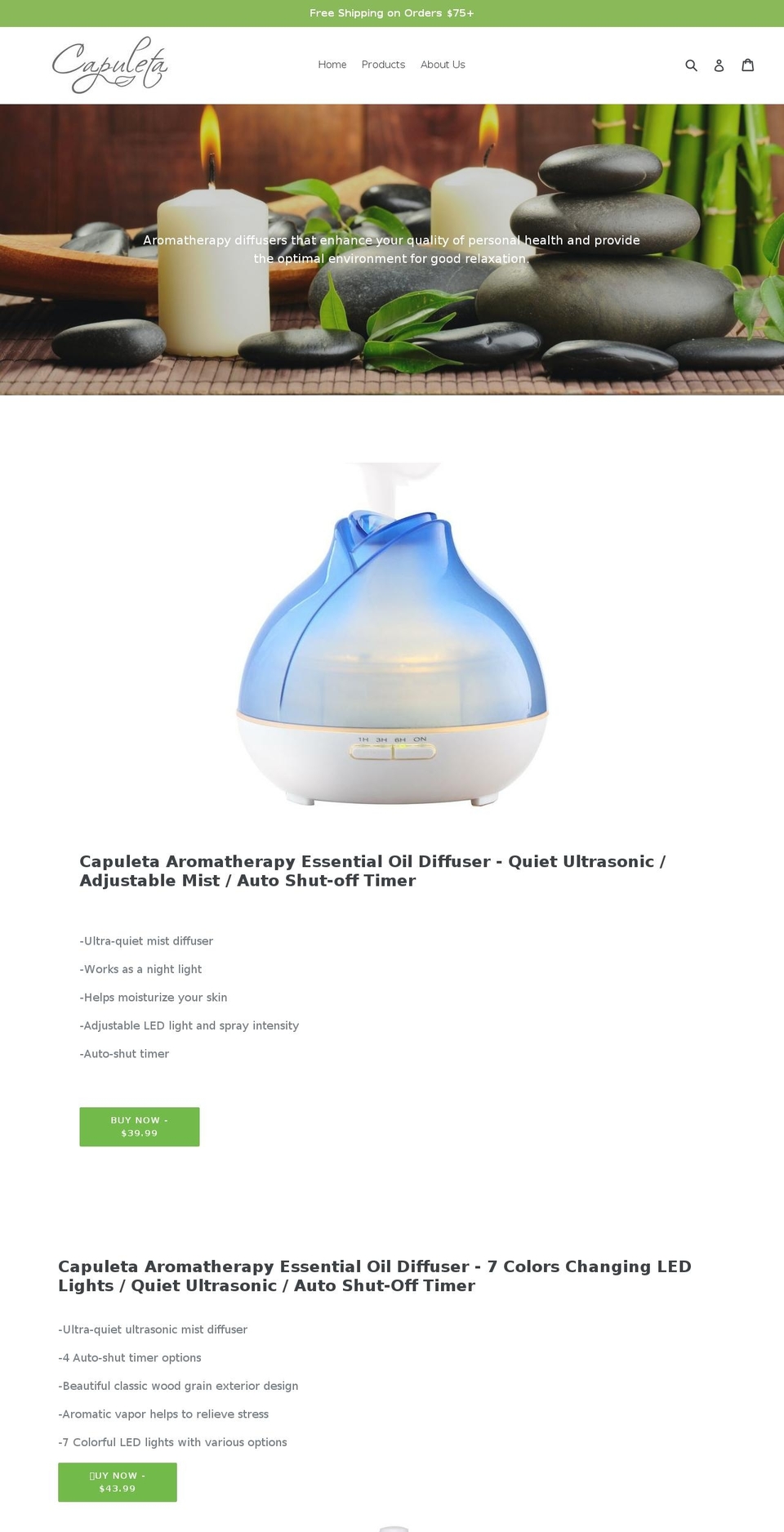 capuleta.com — Shopify storefront screenshot