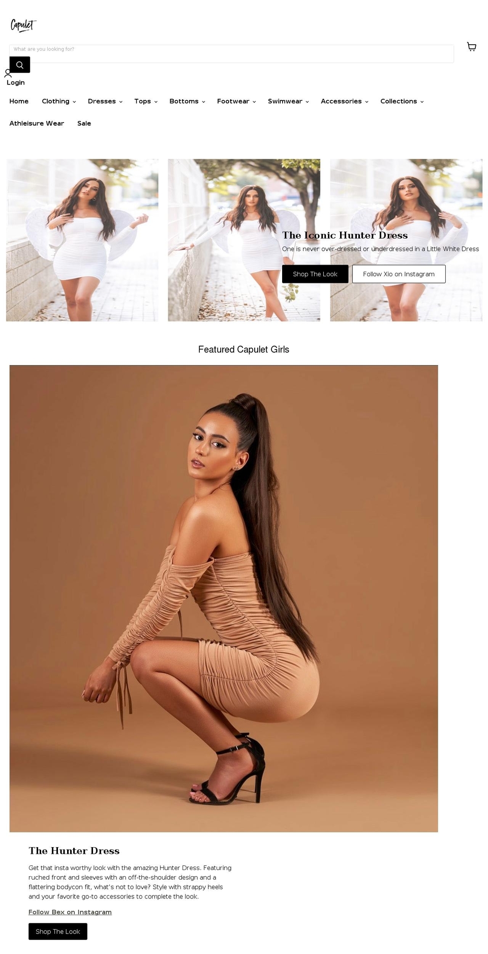 capuletboutique.com shopify website screenshot