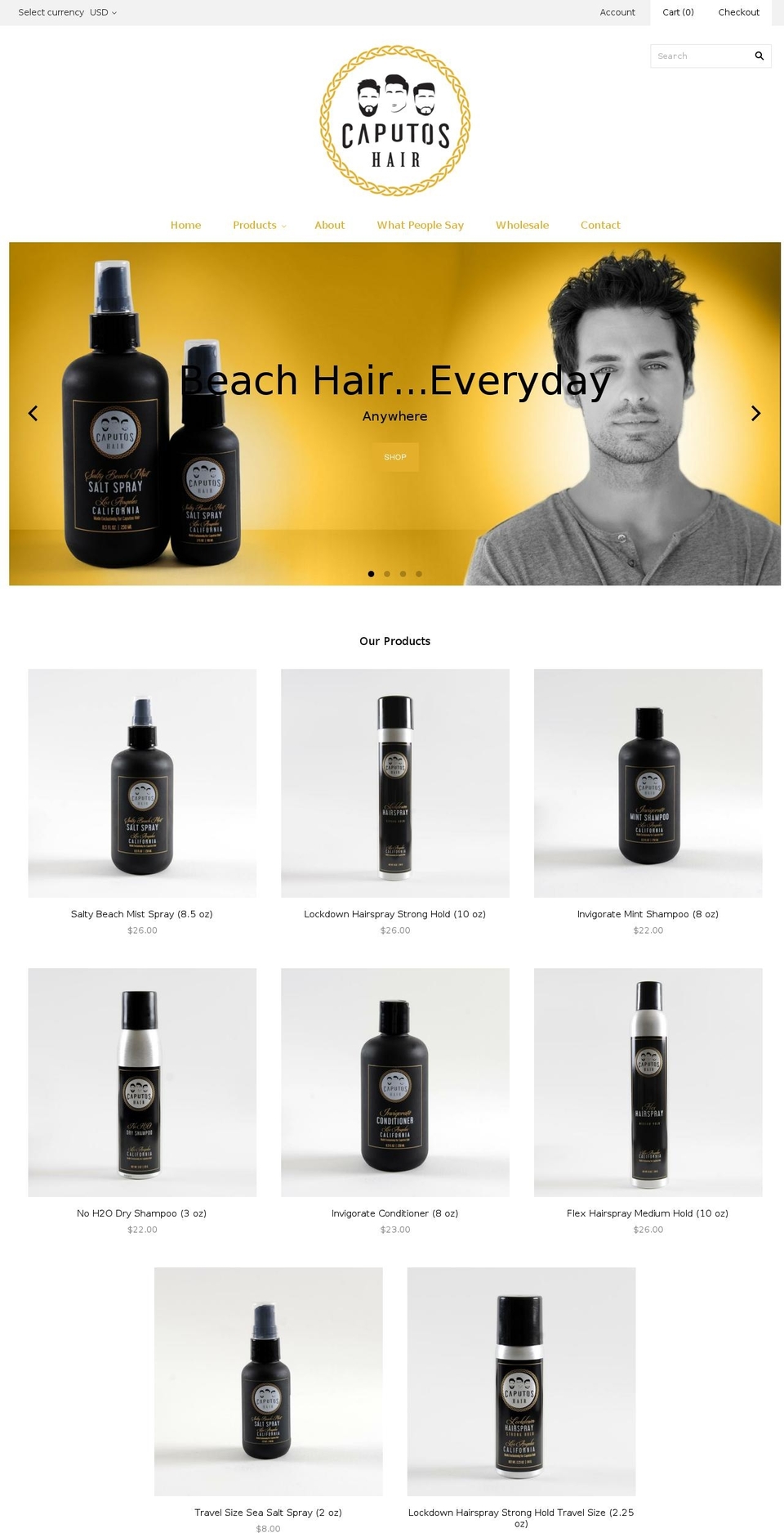 caputoshair.com shopify website screenshot
