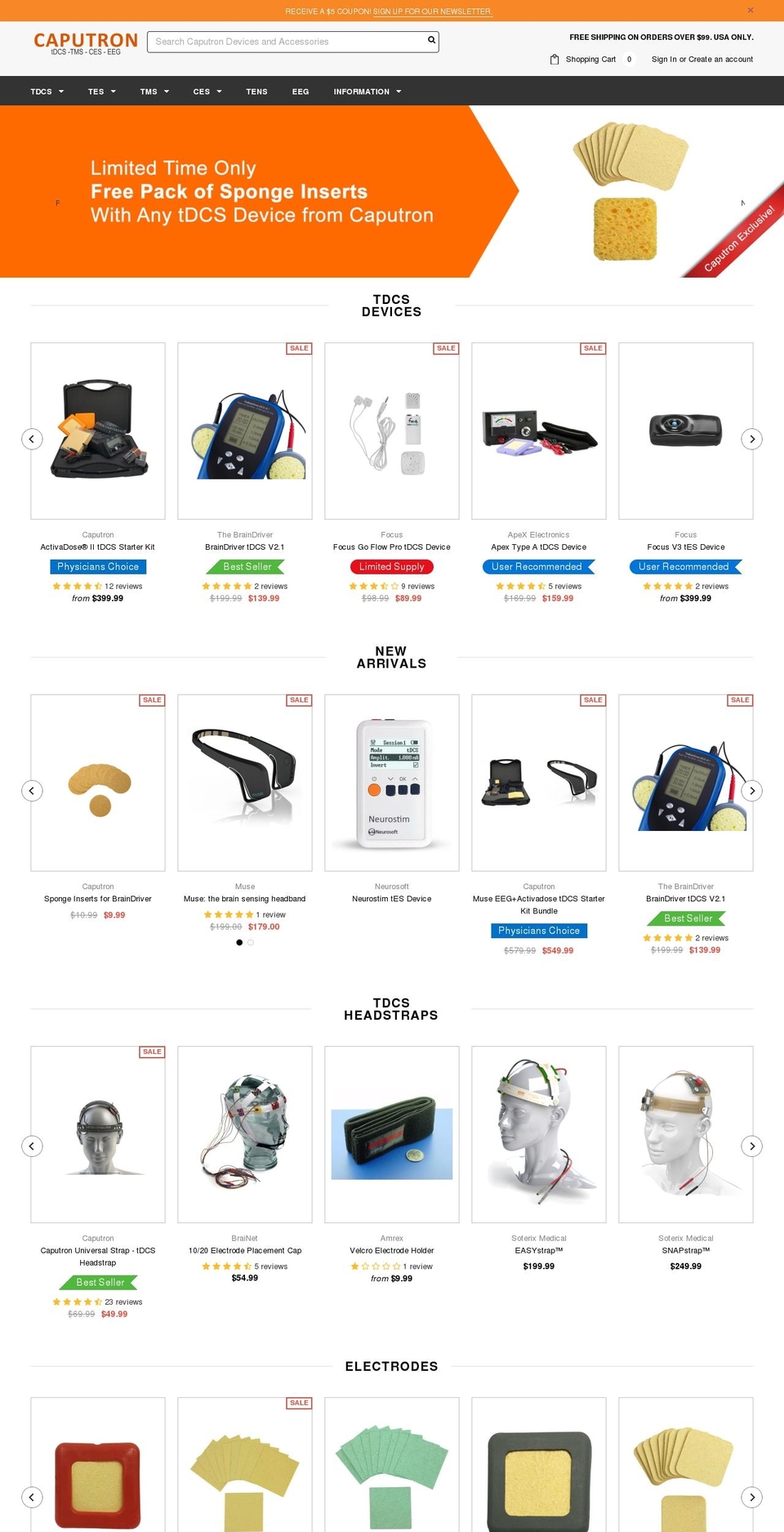 caputron.com shopify website screenshot