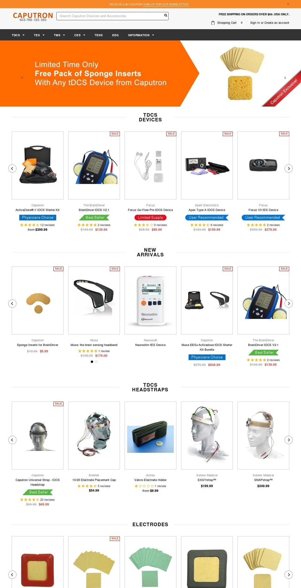 caputron.us shopify website screenshot