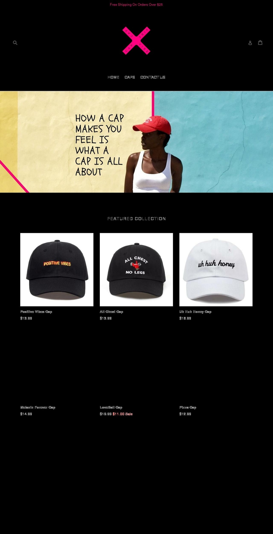 capvibe.com — Shopify storefront screenshot