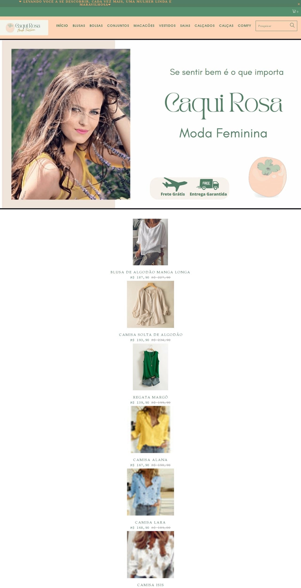 caquirosa.com shopify website screenshot