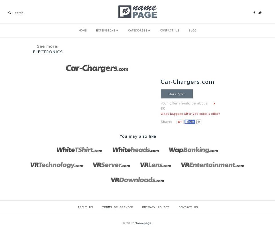 car-chargers.com shopify website screenshot