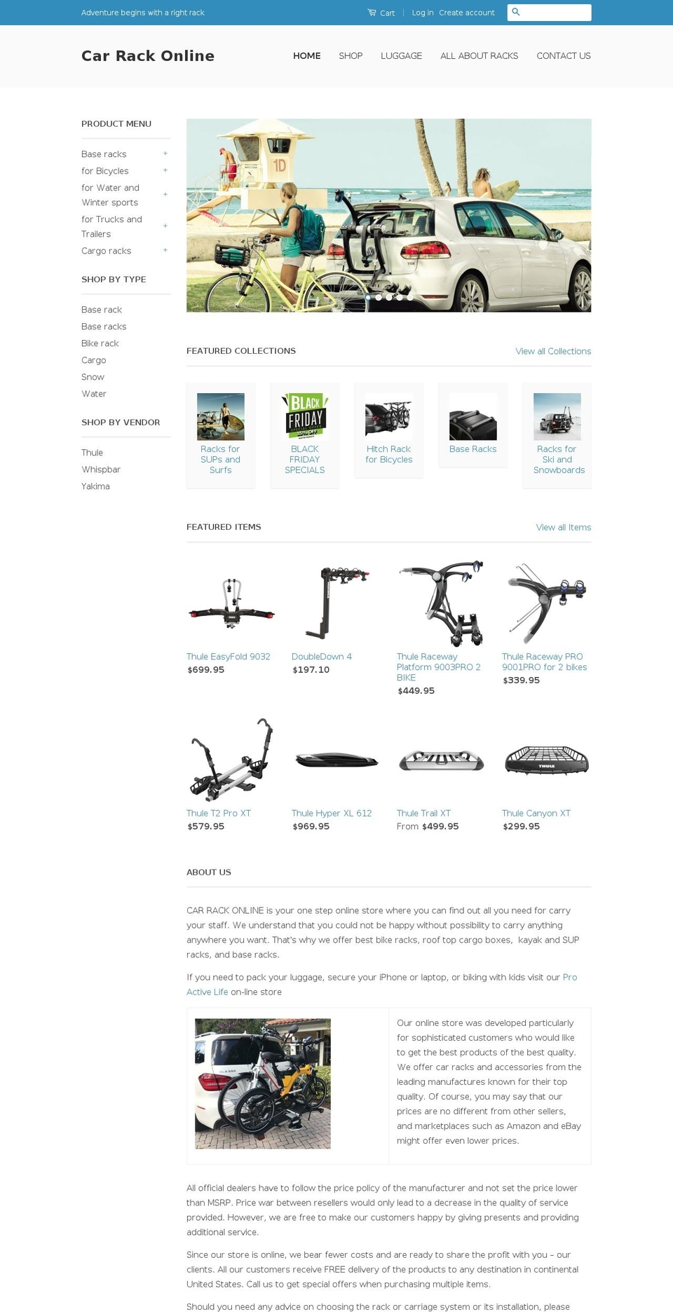 car-rack.online shopify website screenshot