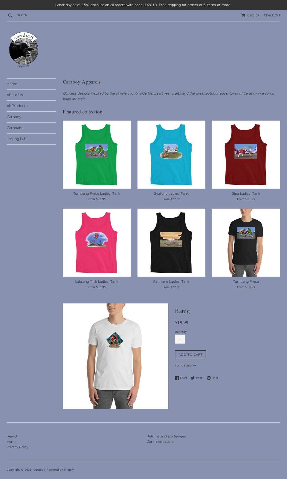 caraboy.com — Shopify storefront screenshot
