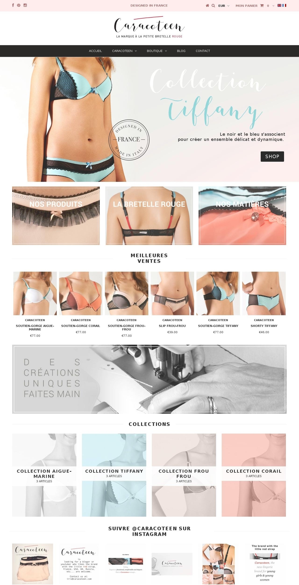 Caracoteen Shopify theme site example caracoteen.fr