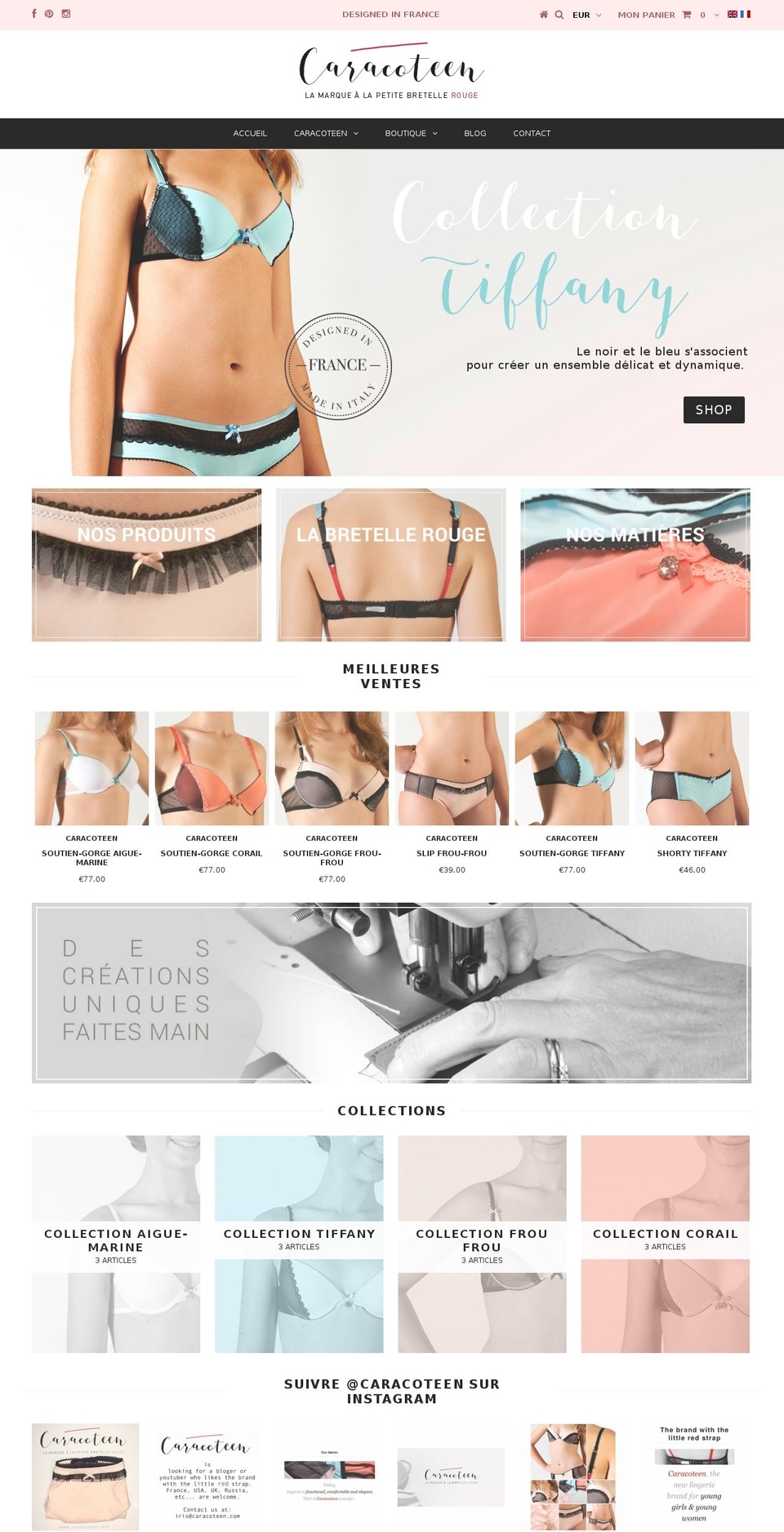 caracoteen.fr shopify website screenshot