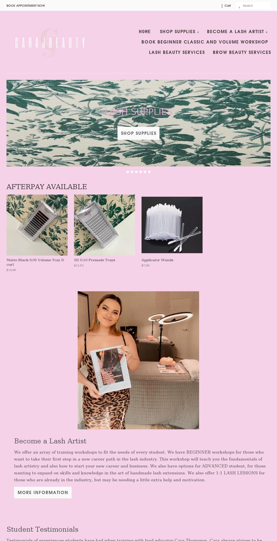 carajbeauty.com shopify website screenshot