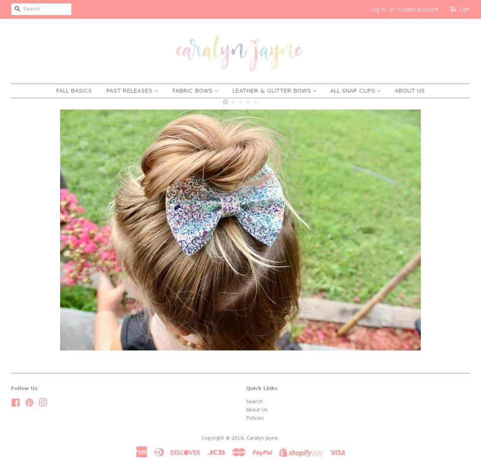 caralynjayne.com — Shopify storefront screenshot
