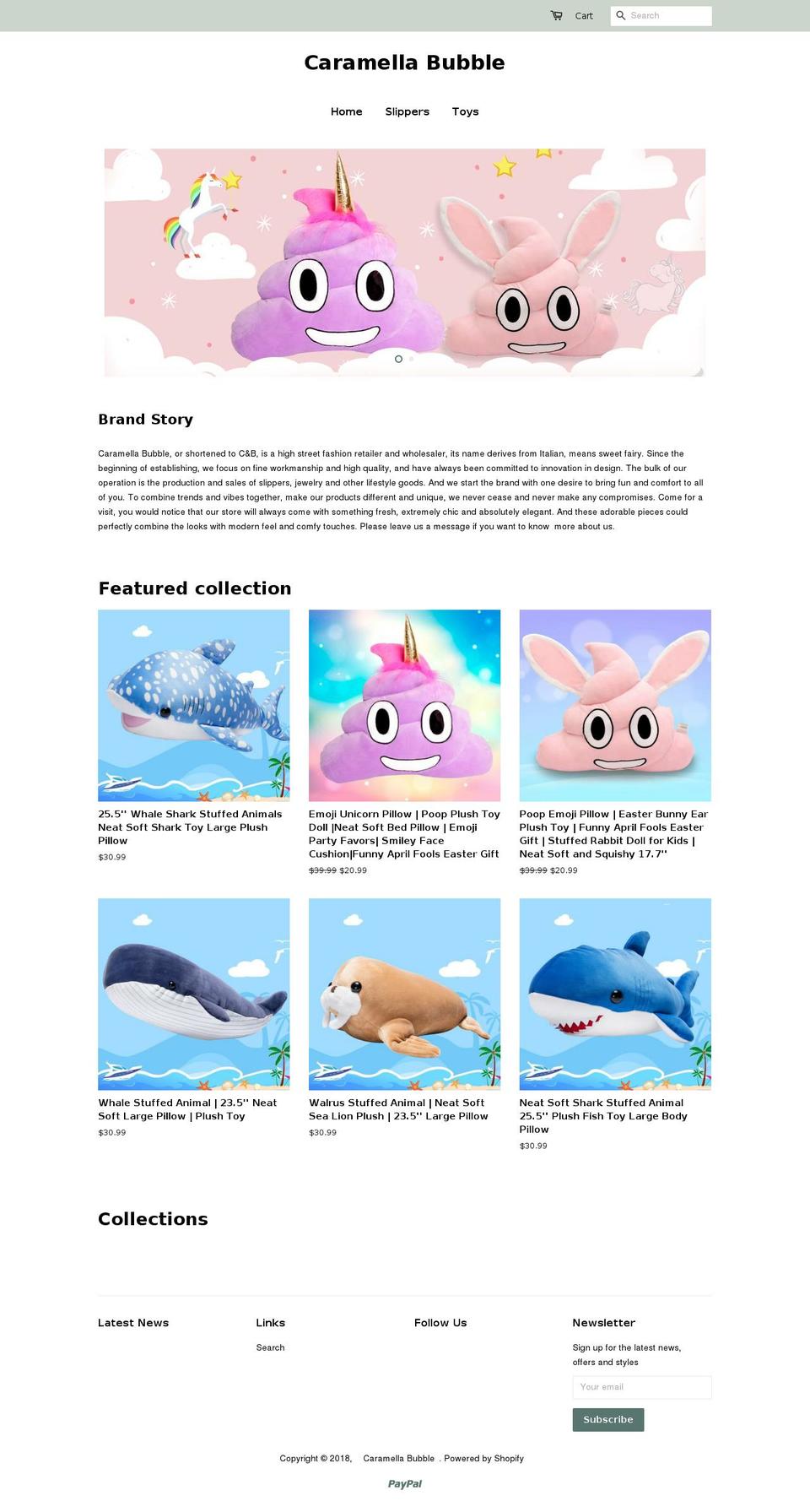 caramella-bubble.com — Shopify storefront screenshot