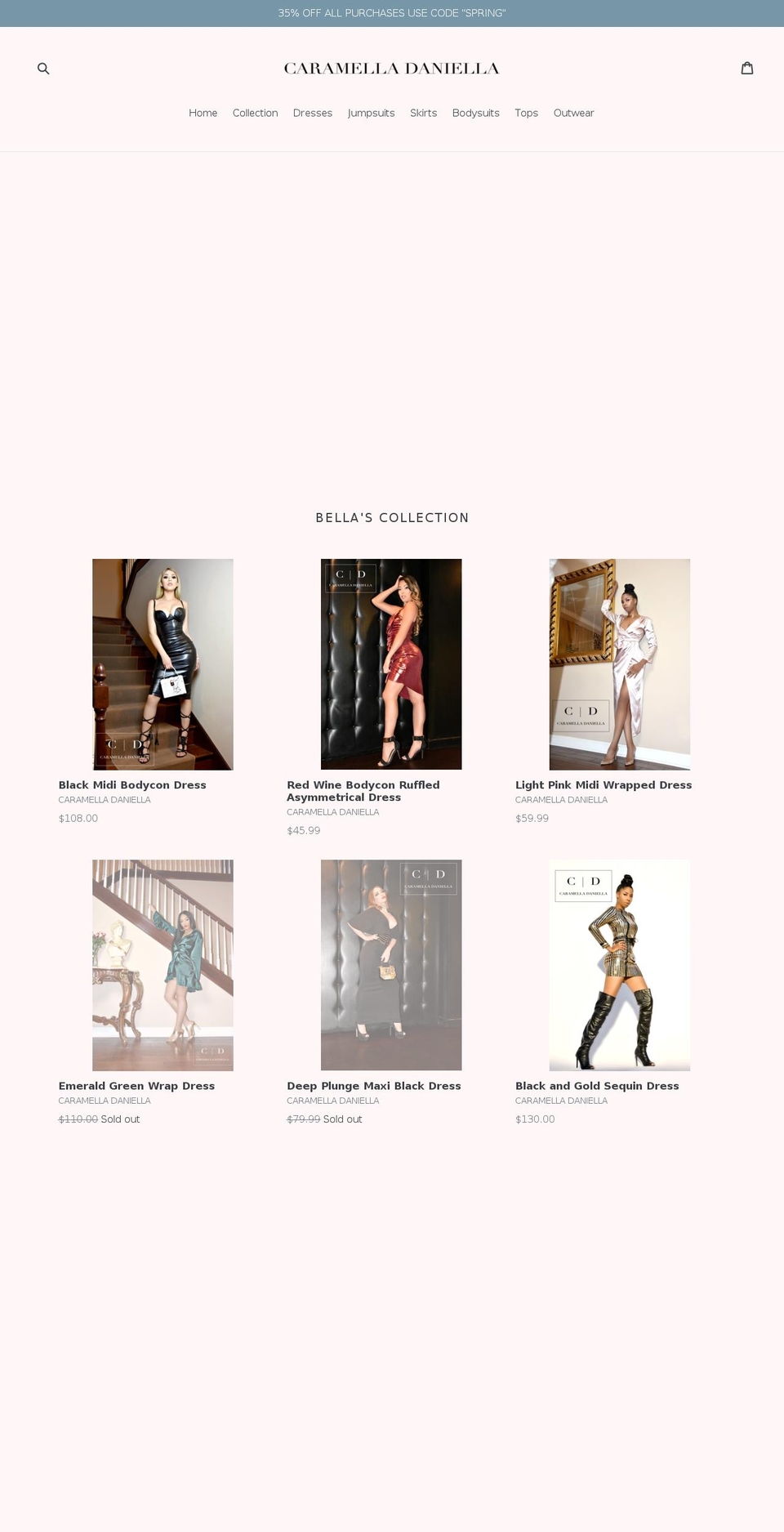 caramelladaniella.com shopify website screenshot