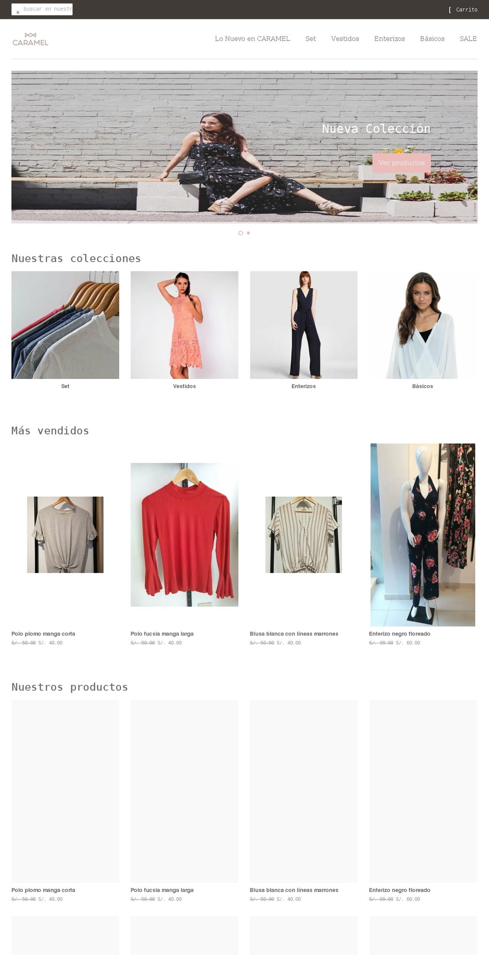 caramelperu.com shopify website screenshot