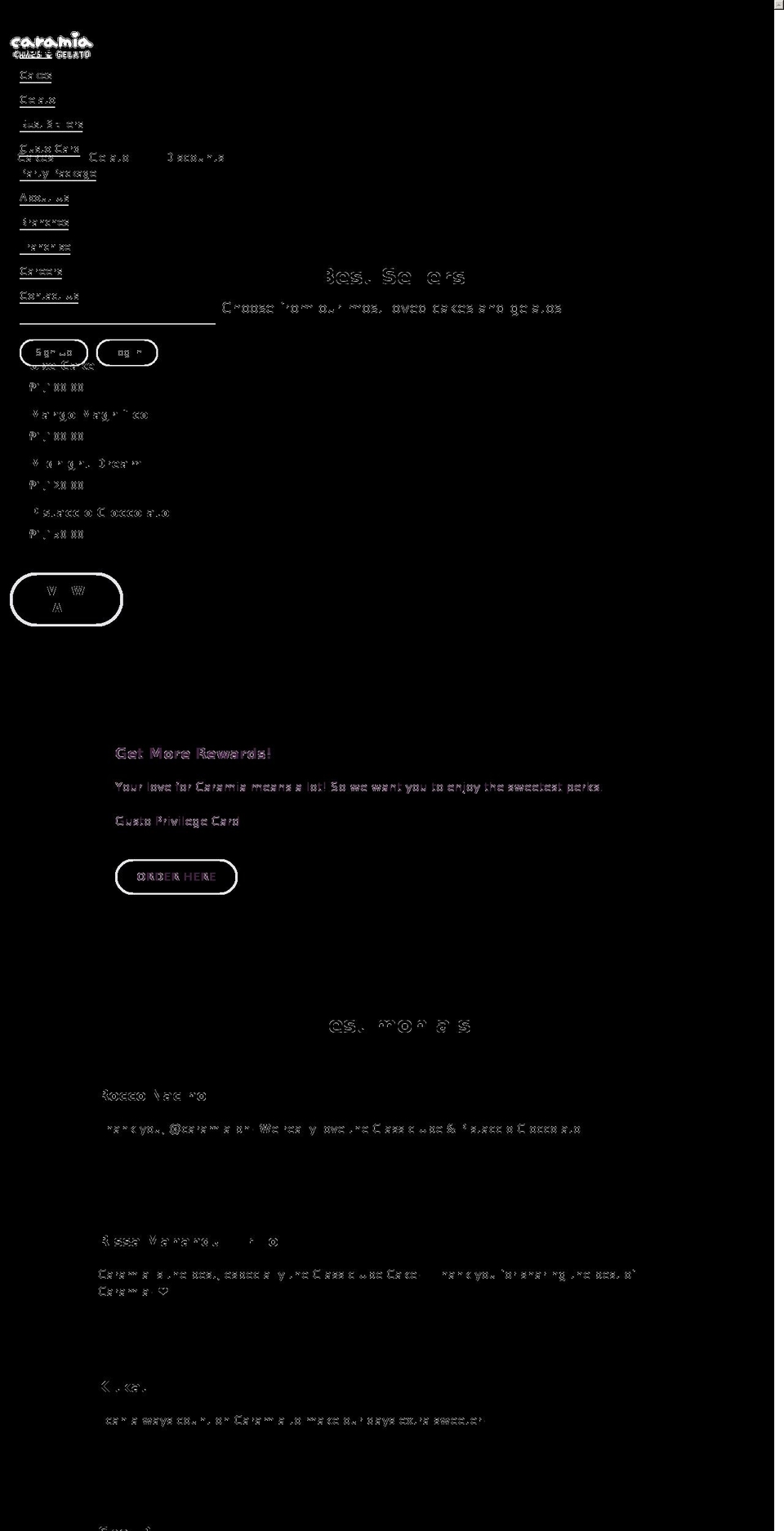 caramia.ph shopify website screenshot