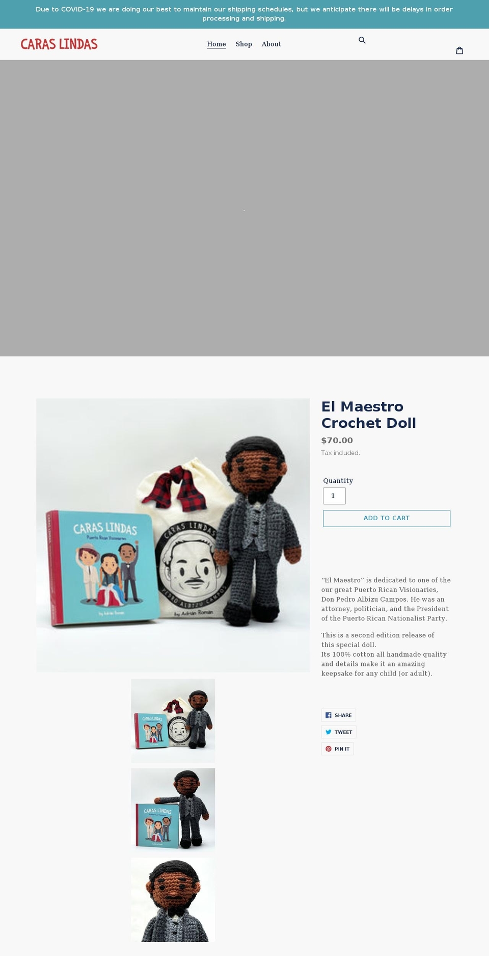caraslindasbooks.com shopify website screenshot