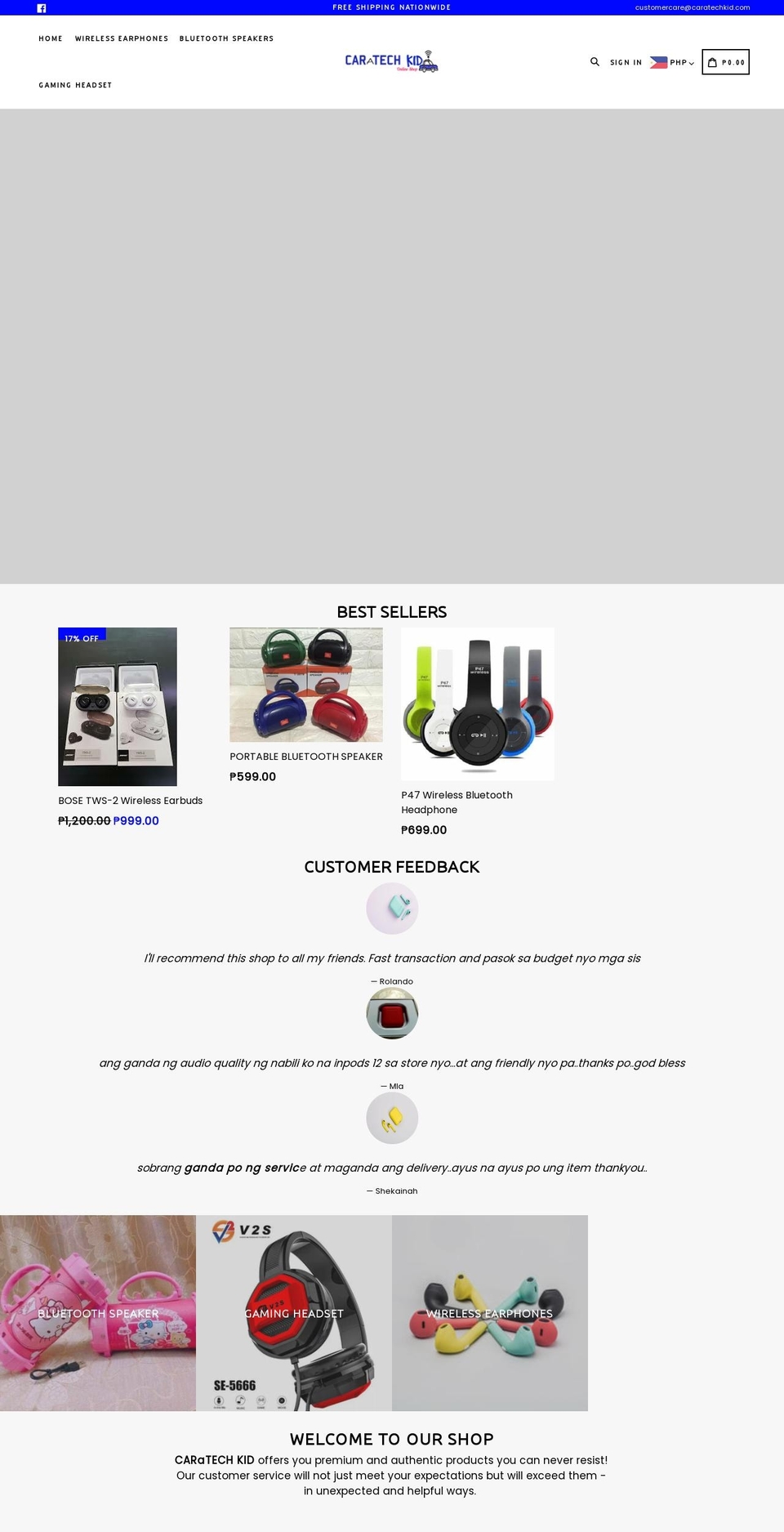 caratechkid.com shopify website screenshot