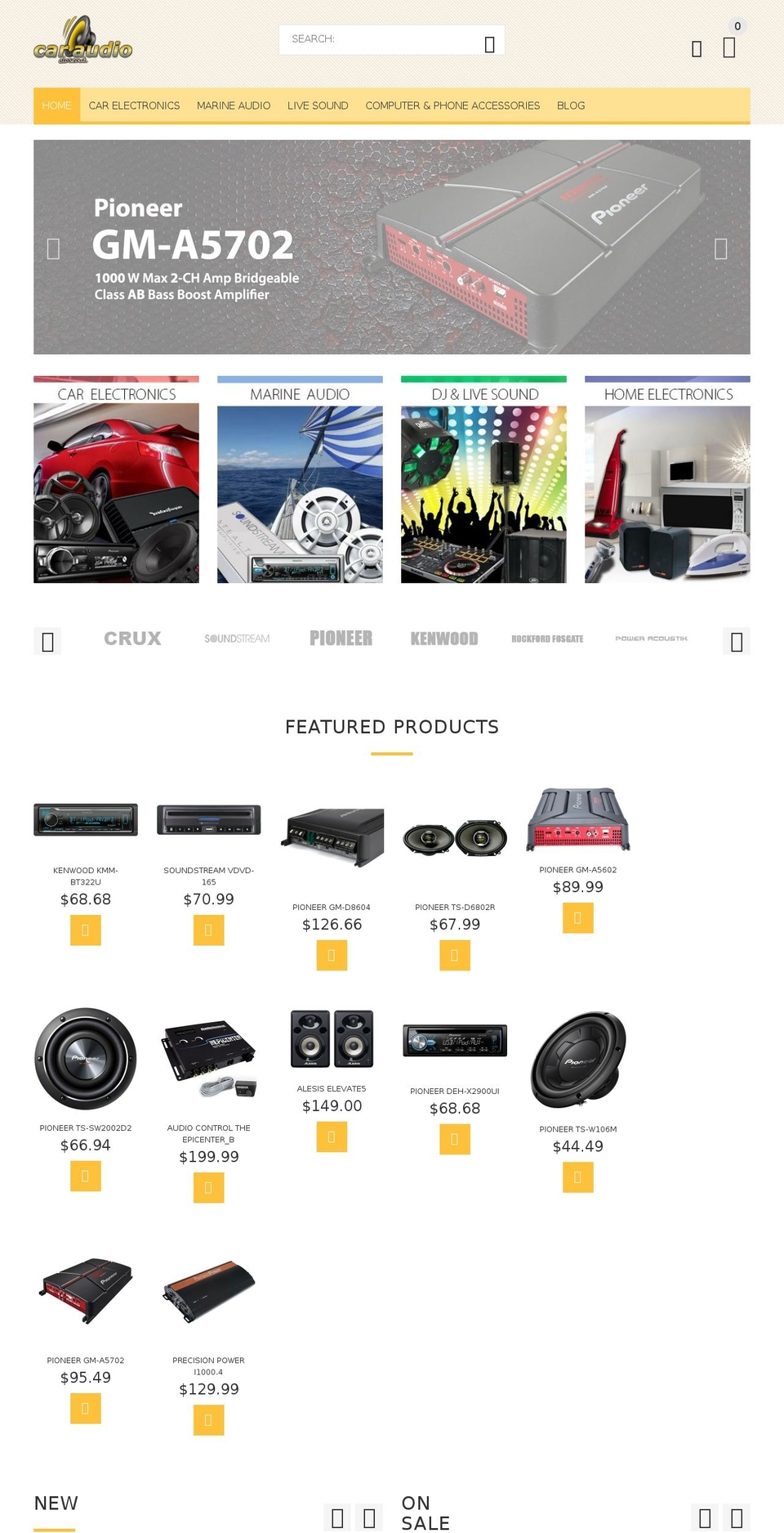 caraudioco.com — Shopify storefront screenshot
