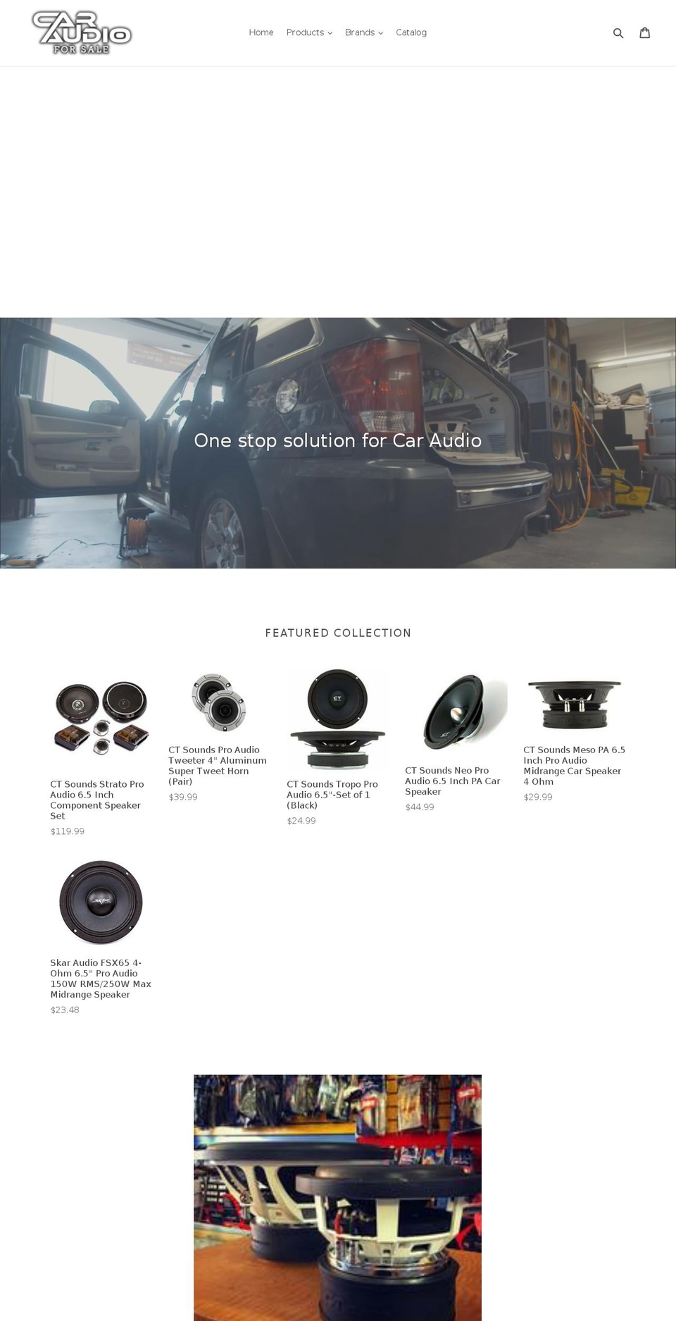 caraudioforsale.com — Shopify storefront screenshot