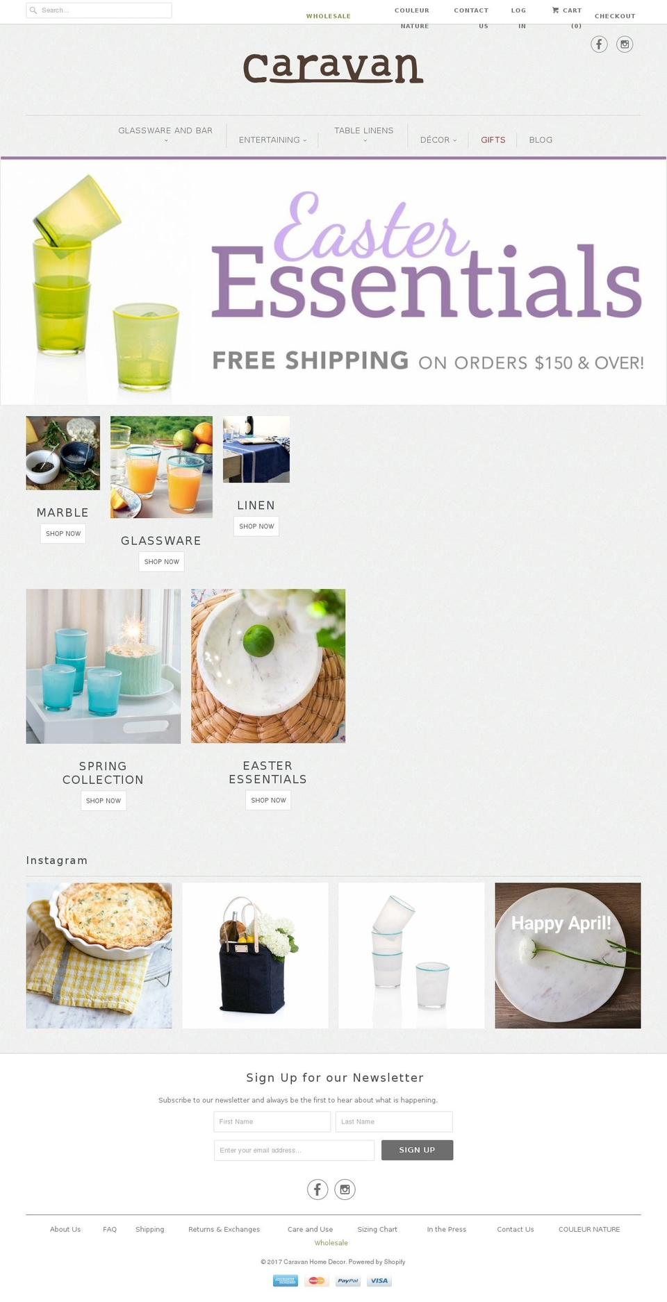 caravanhomedecor.com shopify website screenshot