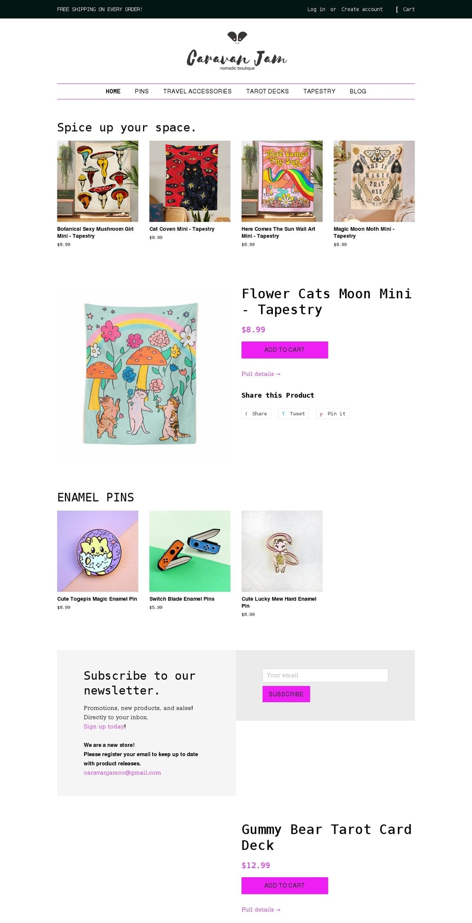caravanjam.com shopify website screenshot