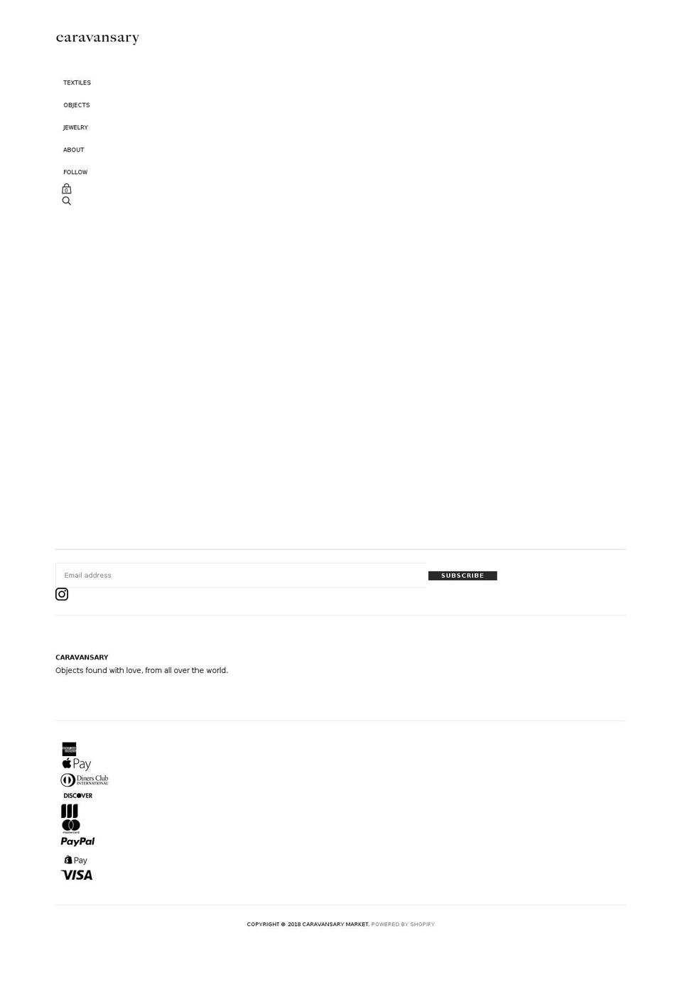 caravansarymarket.com — Shopify storefront screenshot
