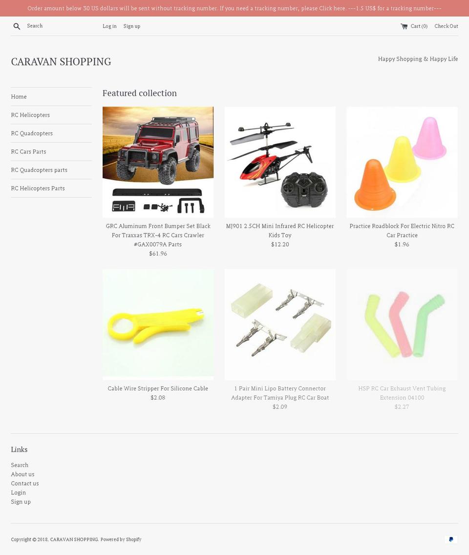 caravanshopping.com — Shopify storefront screenshot