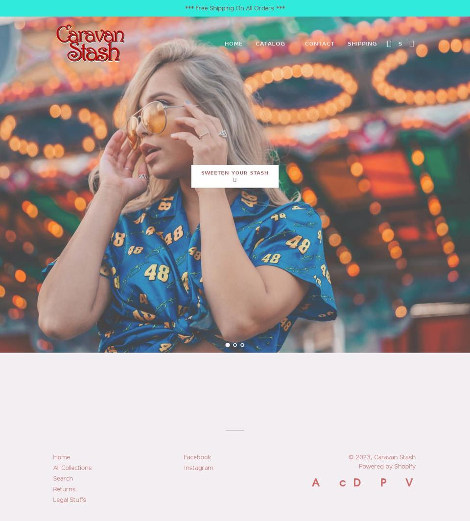 caravanstash.com shopify website screenshot