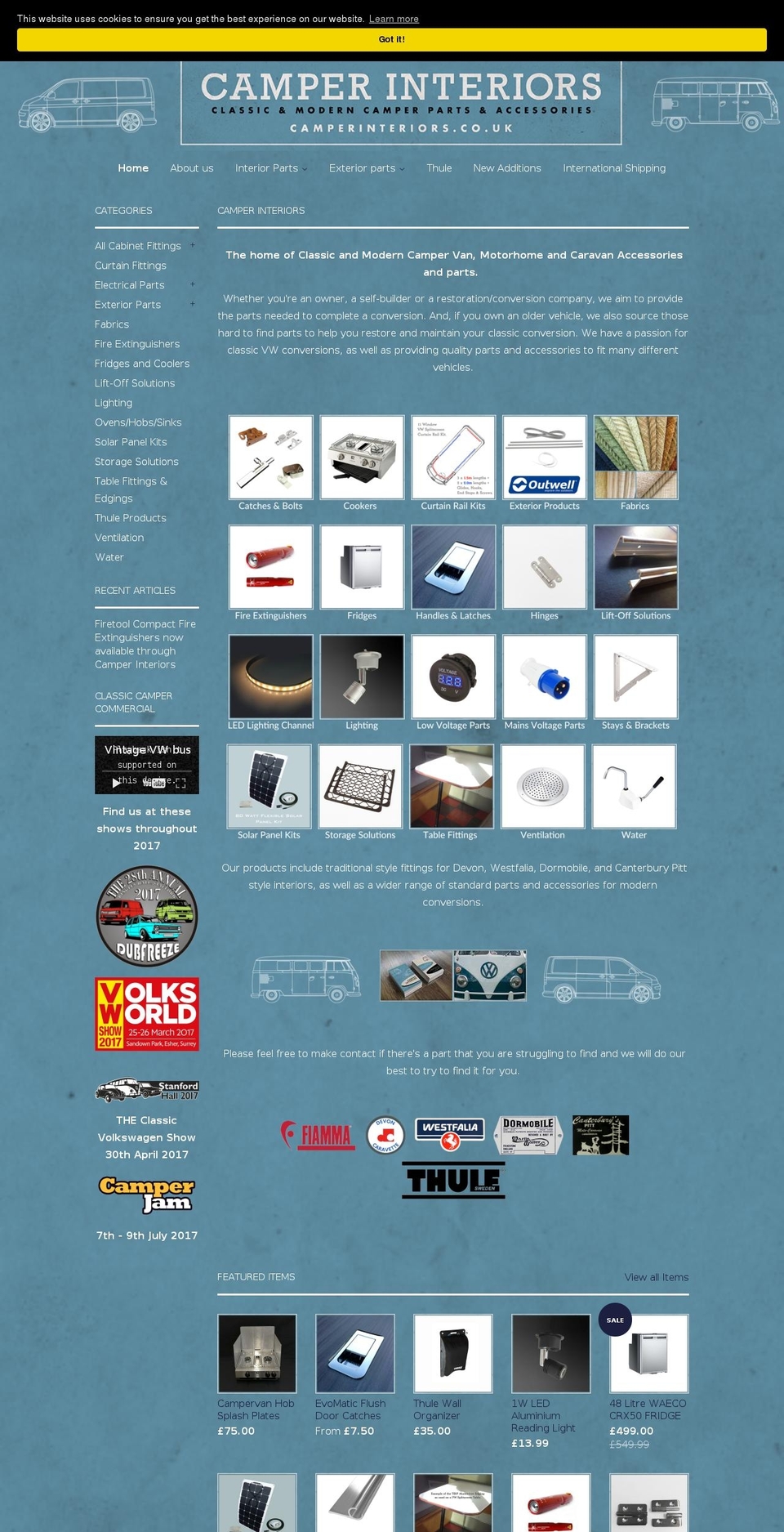 caravansupplies.net shopify website screenshot