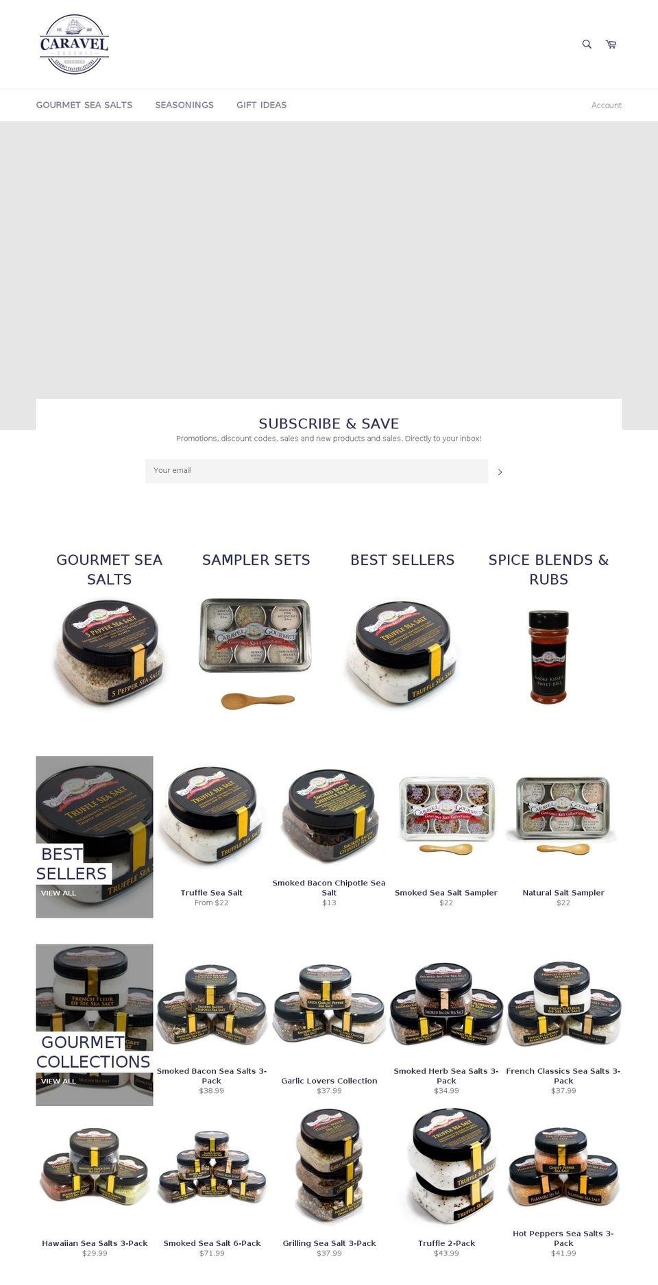 caravelgourmet.com shopify website screenshot