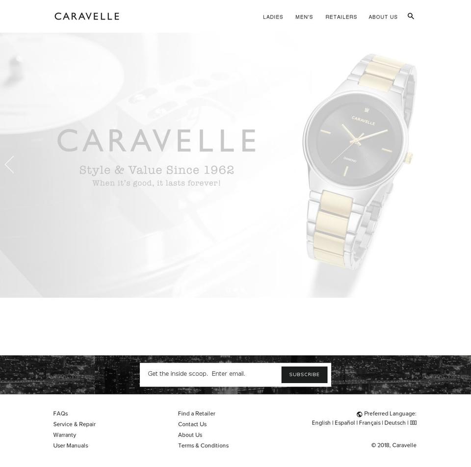 caravellewatches.com shopify website screenshot