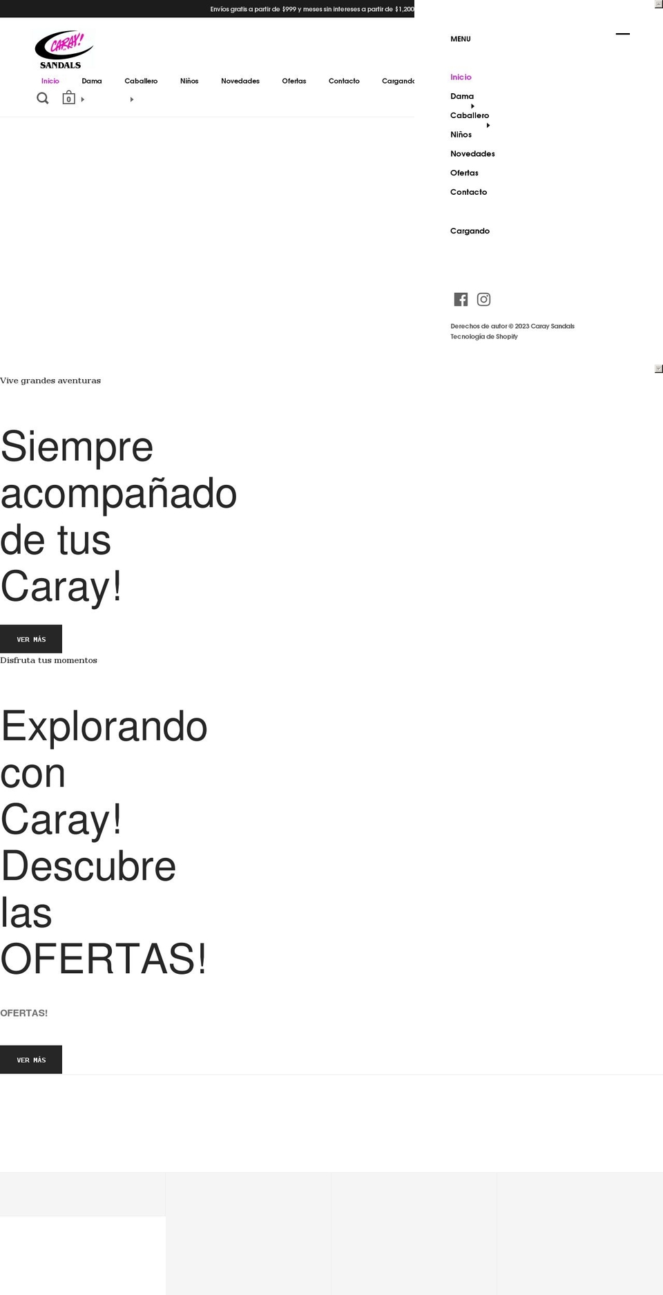 caray.com.mx shopify website screenshot