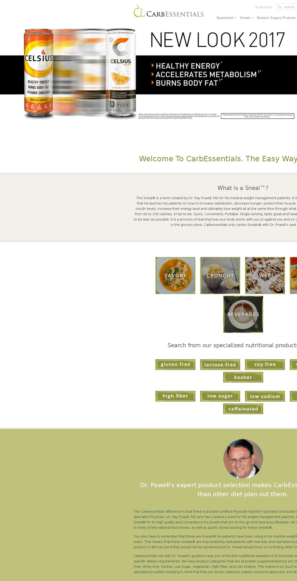 carbessentials.net shopify website screenshot