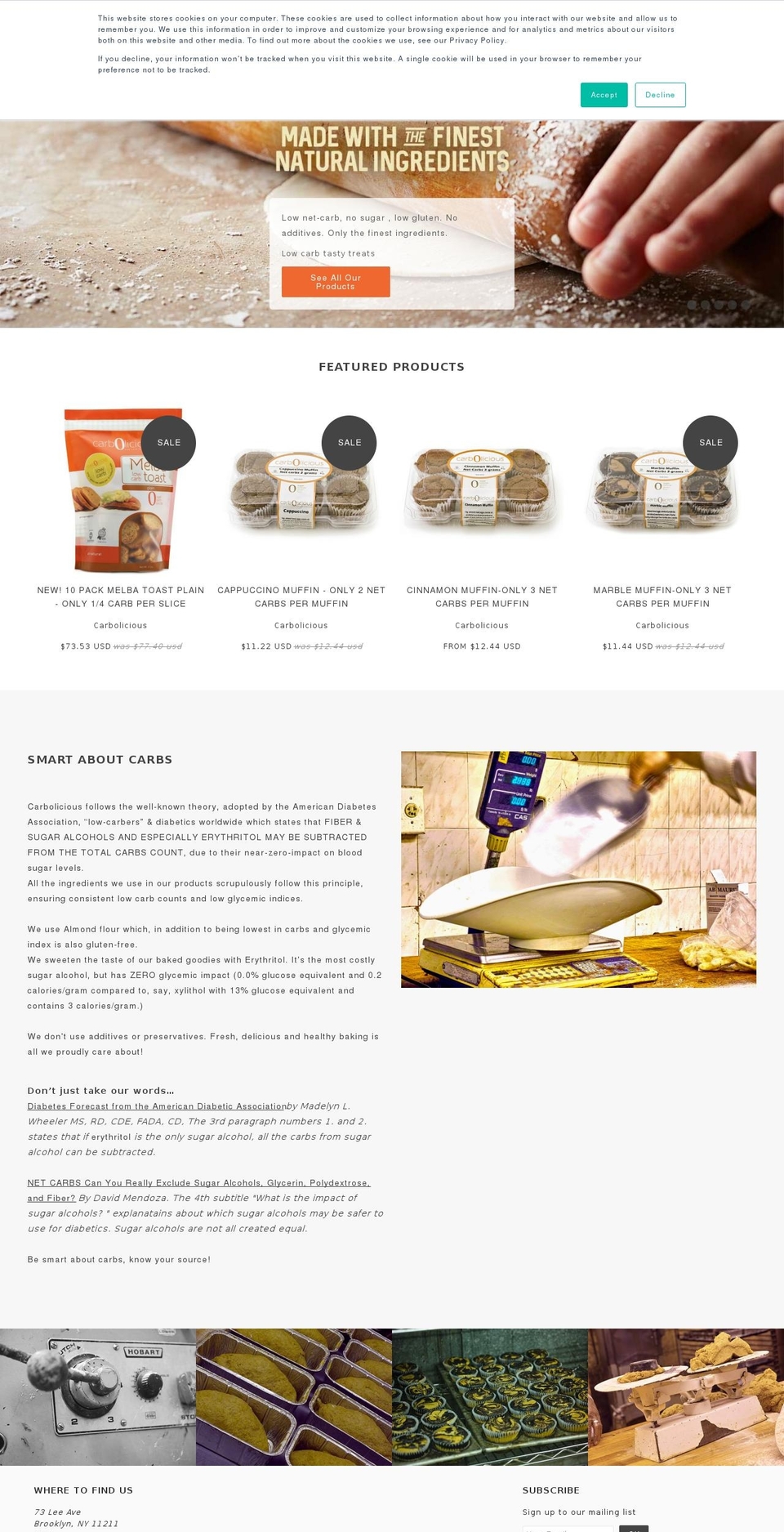 carbolicious.co shopify website screenshot