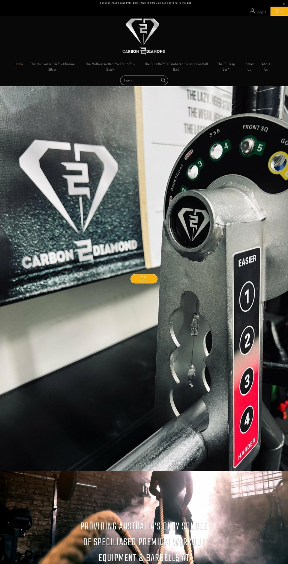 carbon2diamond.com shopify website screenshot