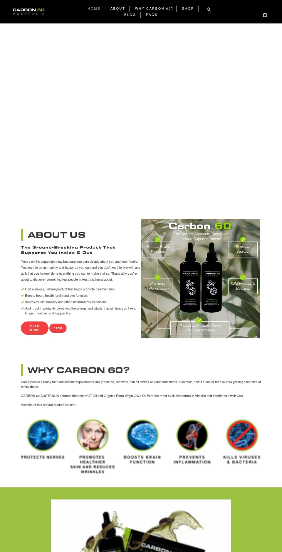carbon60australia.com — Shopify storefront screenshot