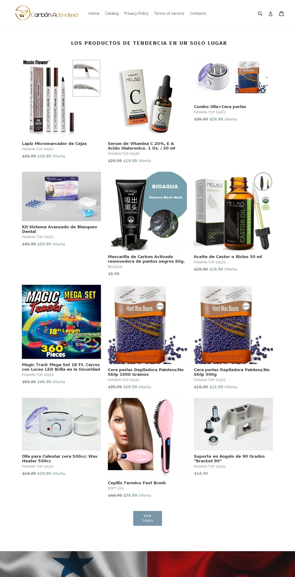 carbonactivatedpty.com — Shopify storefront screenshot