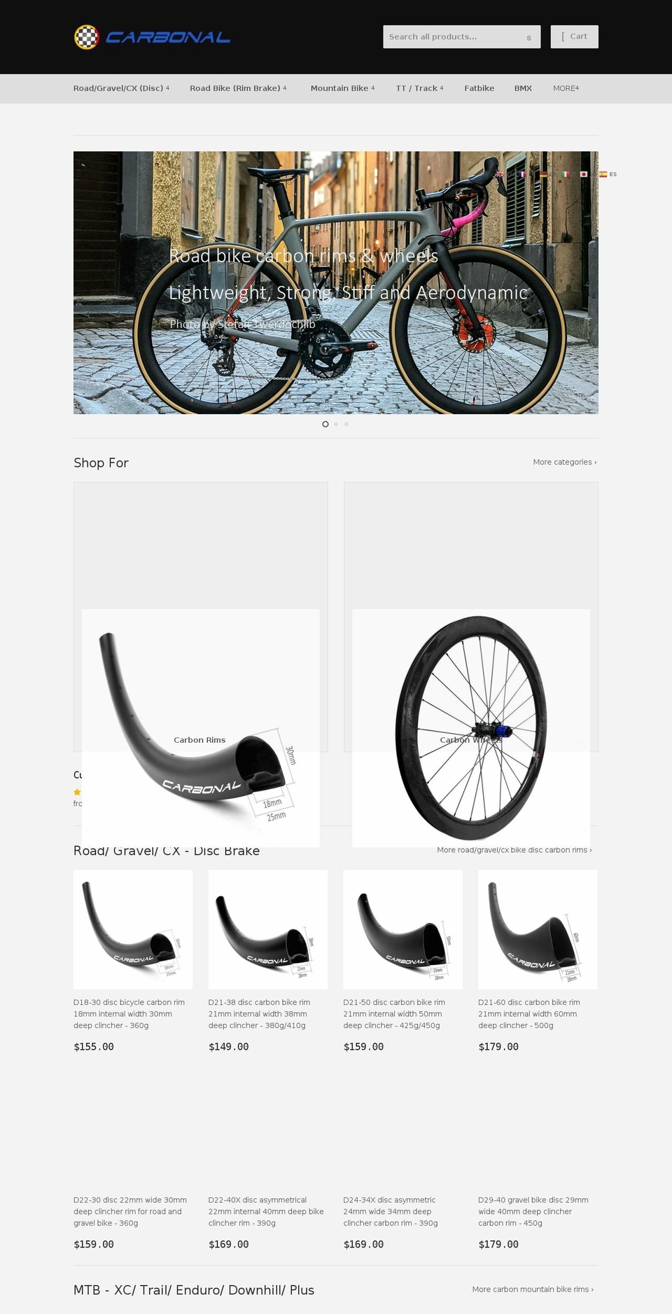 carbonal.net shopify website screenshot