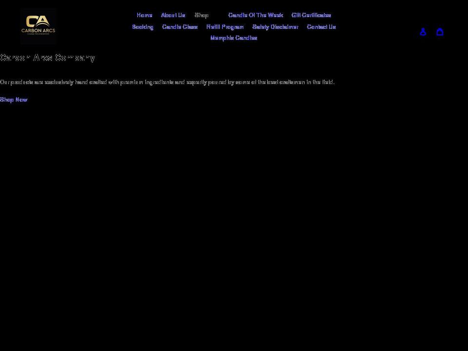 carbonarcs.com shopify website screenshot